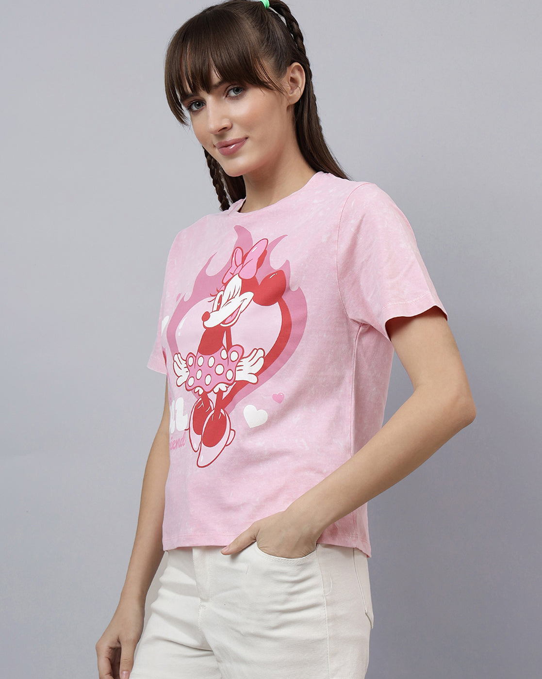 Mickey & Friends Printed Regular Fit Tshirt For Women