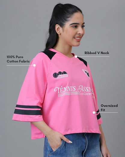 Mickey & Friends  Oversized Raglan Sleeves Tshirt  Women