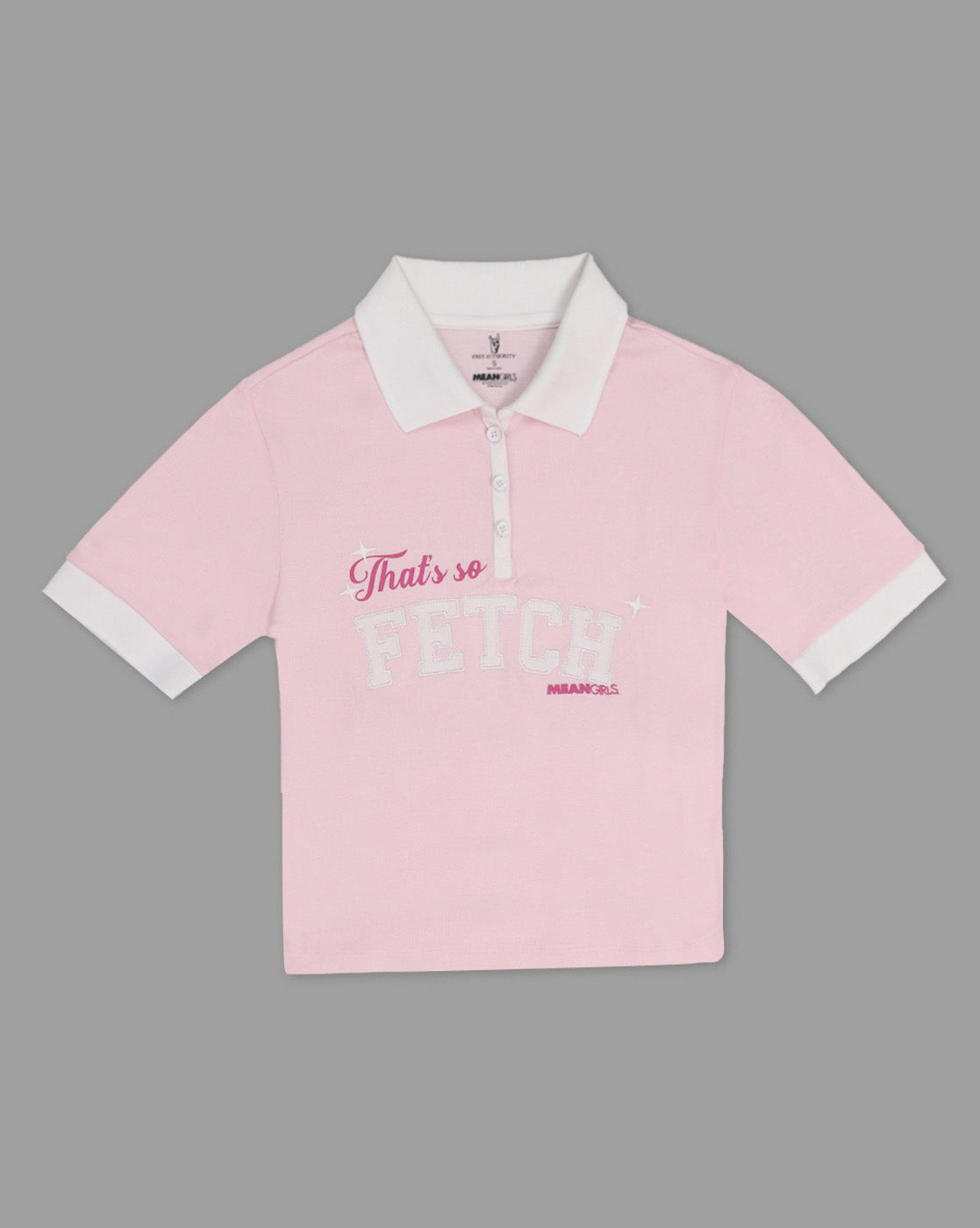 Mean Girls Printed Regular Cropped Polo-Tshirt For Women