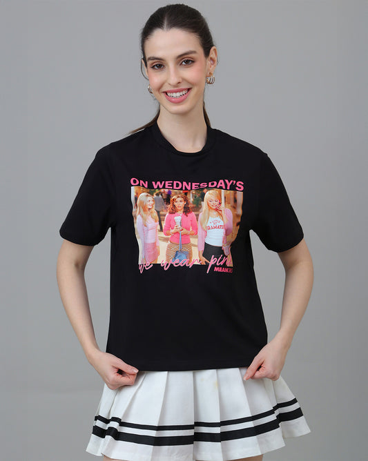 Mean Girls Printed Regular Fit Tshirt For Women