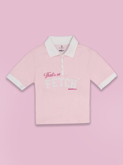 Mean Girls Embroidered Fitted Polo Tshirt Women