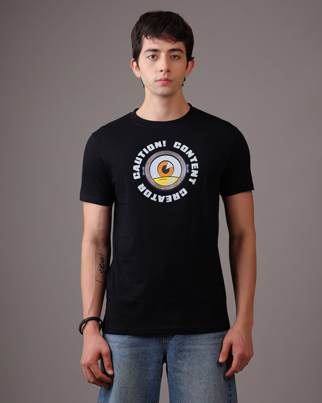 Minions Caution Regular Fit Tshirt Men