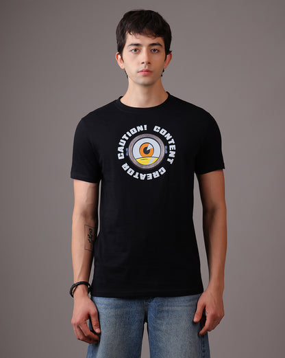 Minions Caution Regular Fit Tshirt Men