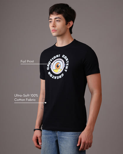 Minions Caution Regular Fit Tshirt Men