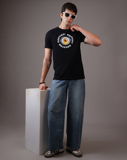 Minions Caution Regular Fit Tshirt Men