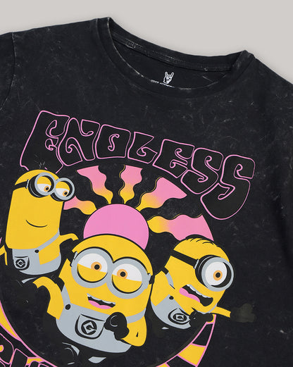 Minions Acid Wash Regular Fit Tshirt