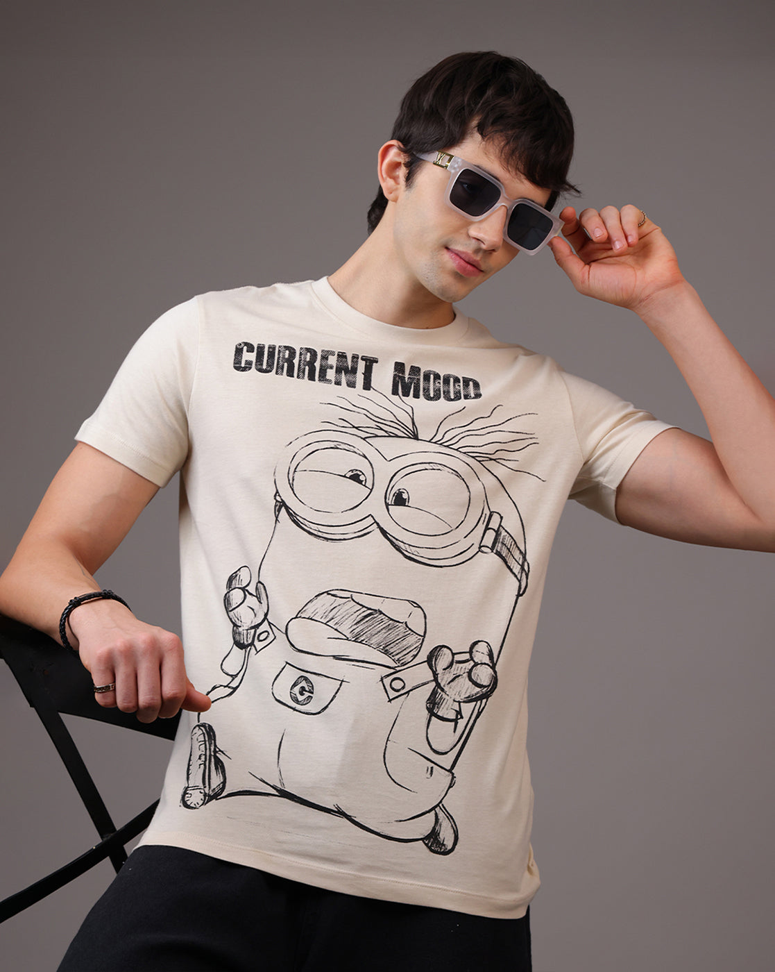 Minions Current Mood Regular Fit Tshirt Men