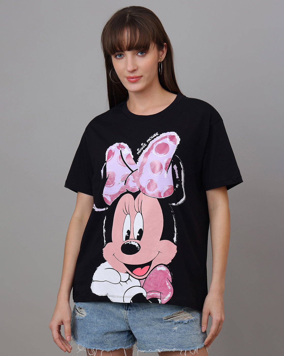 Minnie Printed Oversized Tshirt For Women