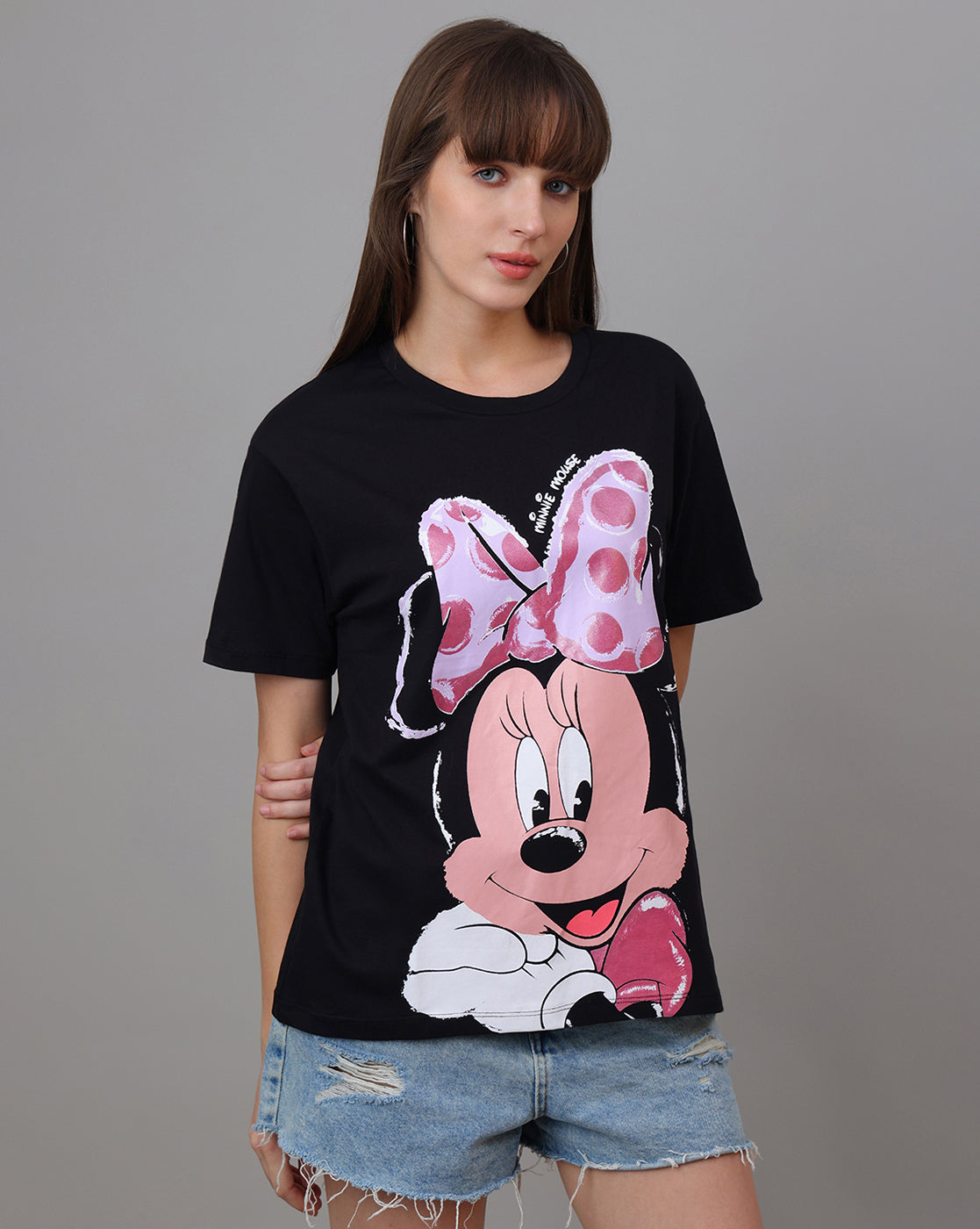 Minnie Printed Oversized Tshirt For Women