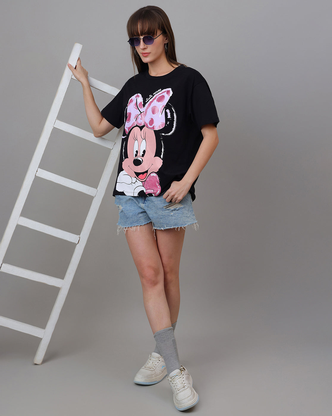 Minnie Printed Oversized Tshirt For Women