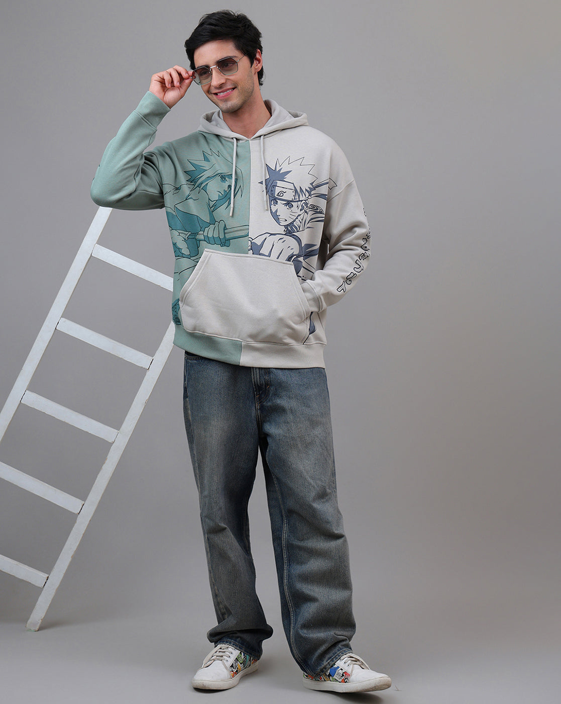 Naruto Printed Oversized Hoodie For Men