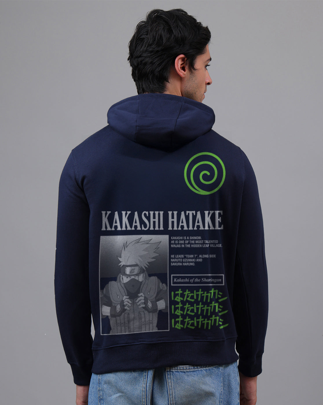 Naruto Kakashi Printed Regular Fit Hoodie For Men