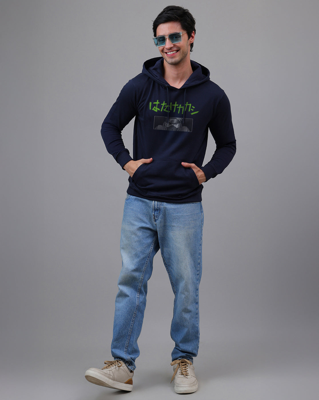 Naruto Kakashi Printed Regular Fit Hoodie For Men