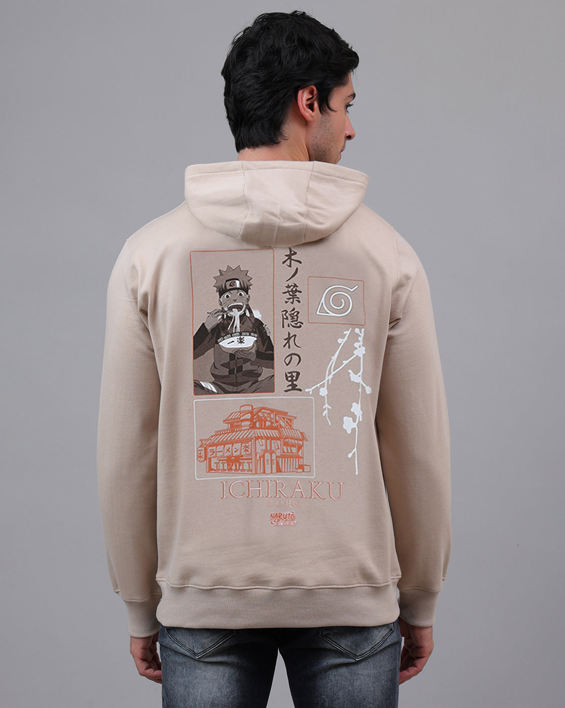 Naruto Printed Regular Fit Hoodie For Men