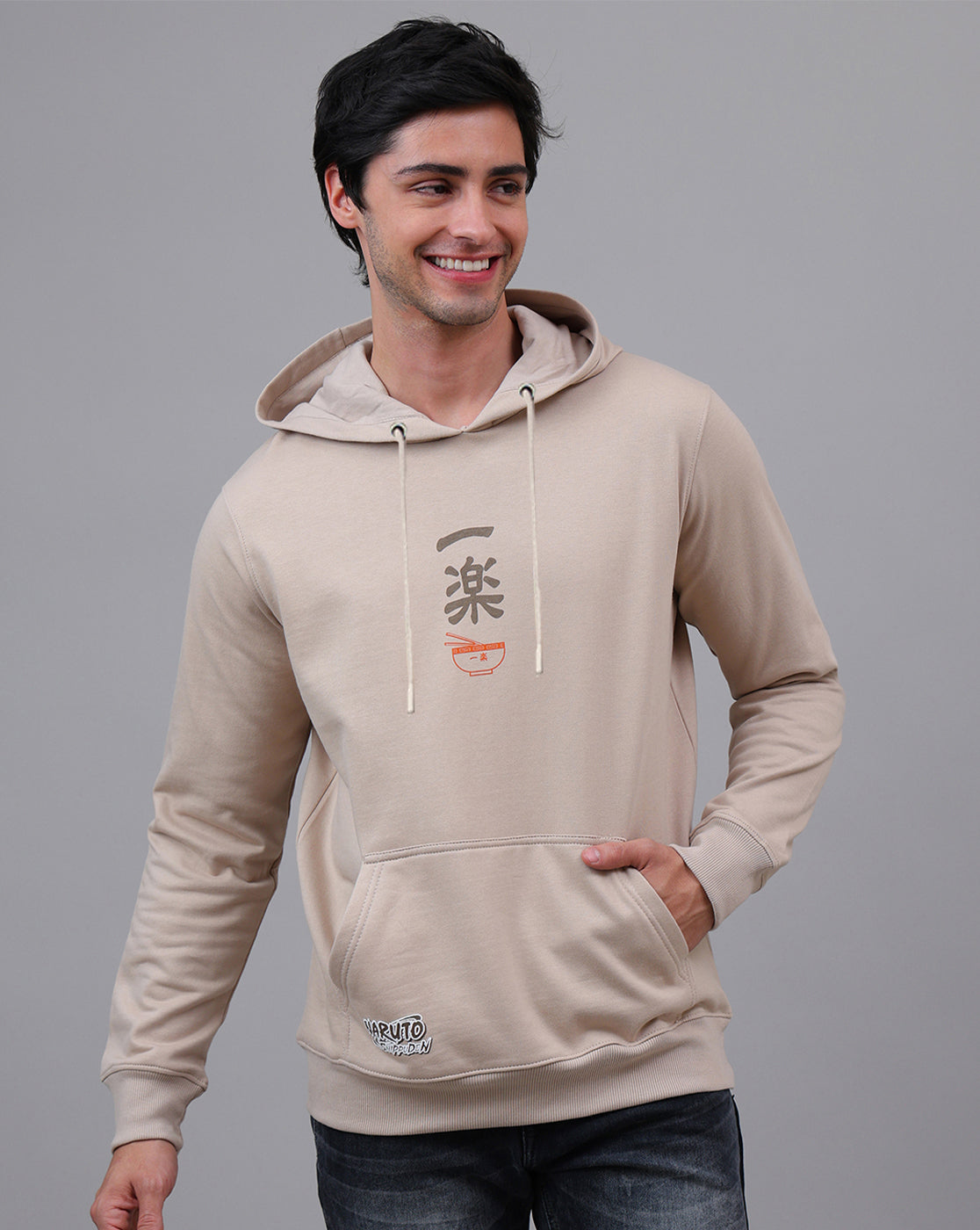Naruto Printed Regular Fit Hoodie For Men