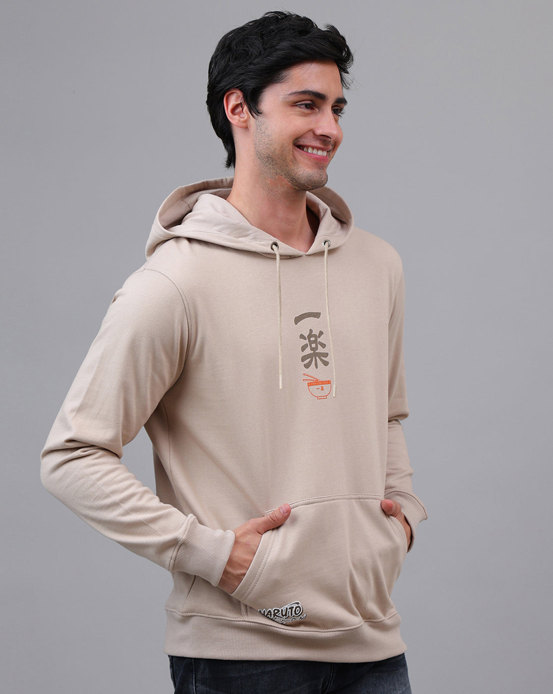 Naruto Printed Regular Fit Hoodie For Men