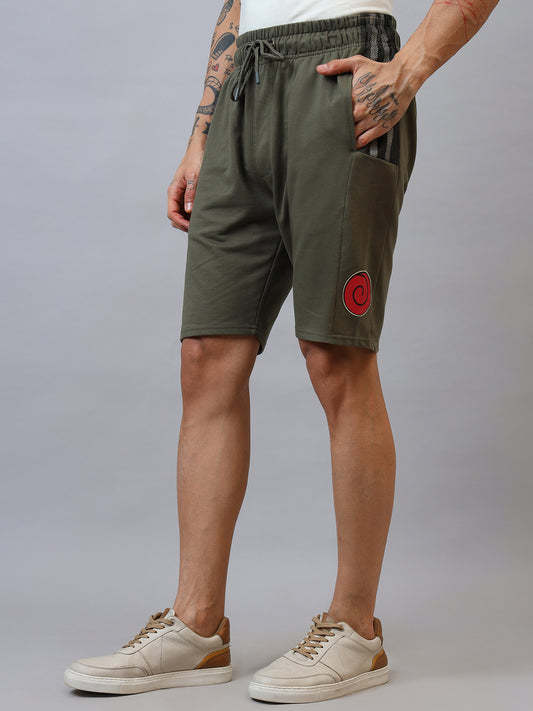 Naruto Printed Regular Fit Shorts For Men
