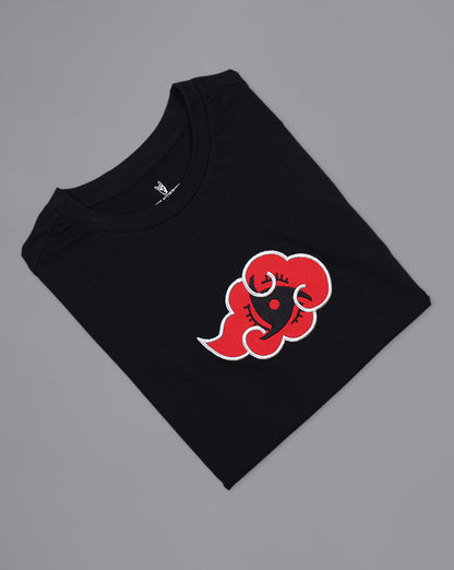 Naruto Akatsuki Anime  Pure Cotton Black Oversized Tshirt  Men
