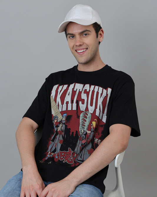 Naruto Akatsuki Printed Oversized Tshirt For Men