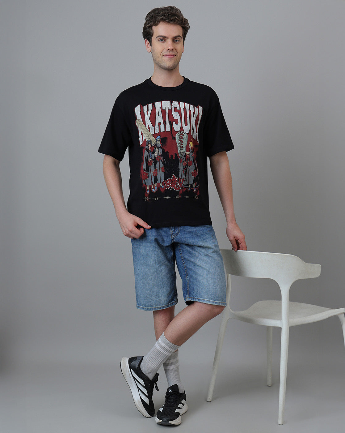 Naruto Akatsuki Printed Oversized Tshirt For Men