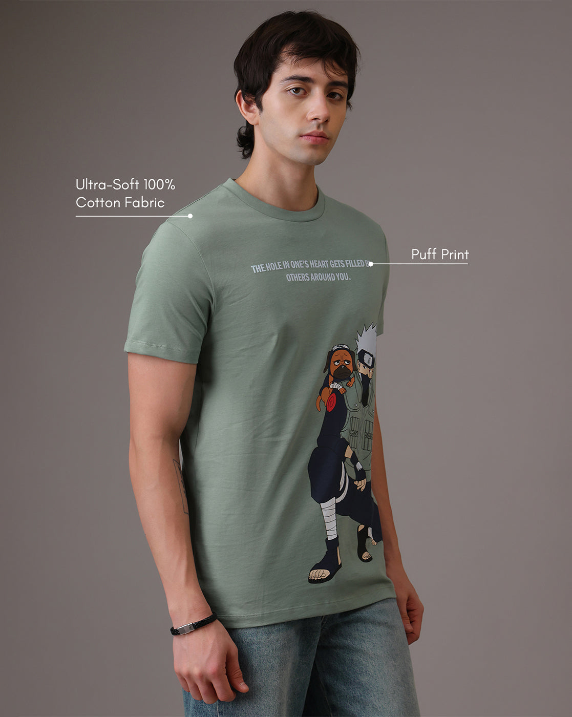 Naruto Kakashi Hatake  Regular Fit Tshirt  Men