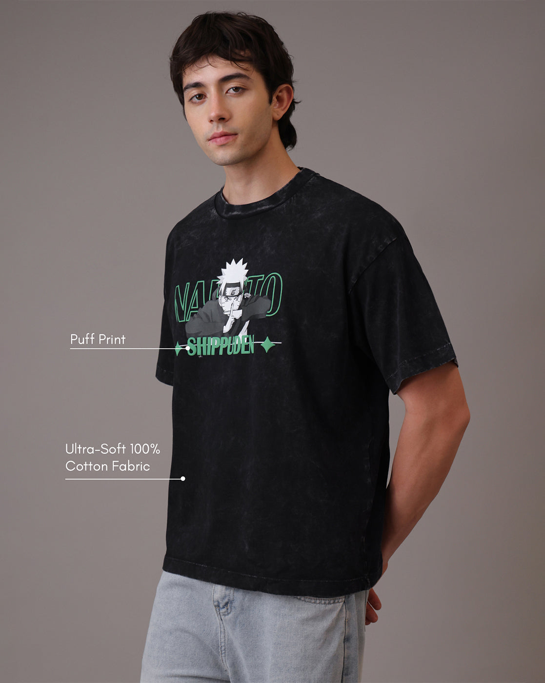 Sasuke Uchiha and Naruto Uzumaki  Oversized Tshirt  Men