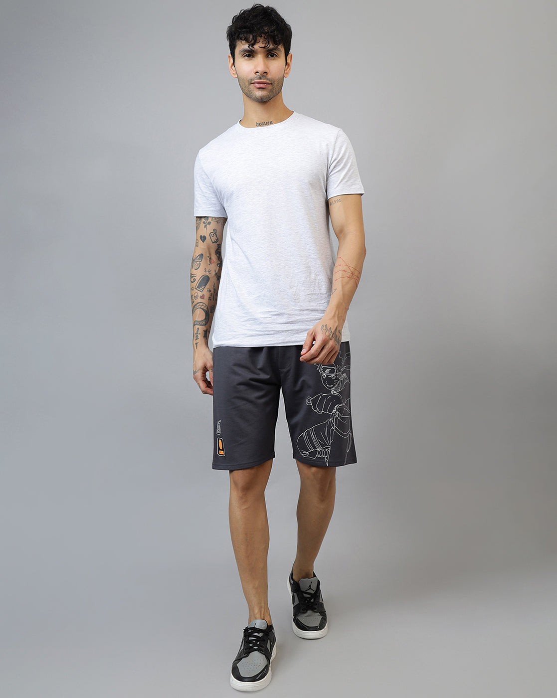 Naruto Printed Regular Fit Shorts For Men