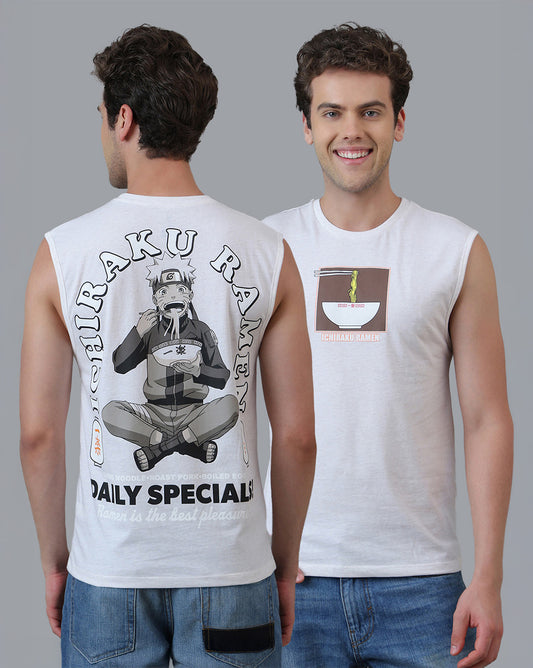 Naruto Printed Regular Fit Muscle-Tee For Men