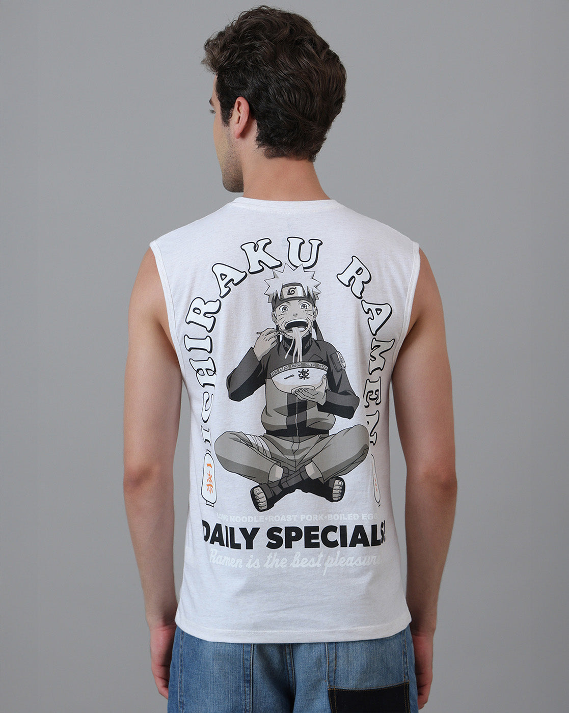 Naruto Printed Regular Fit Muscle-Tee For Men