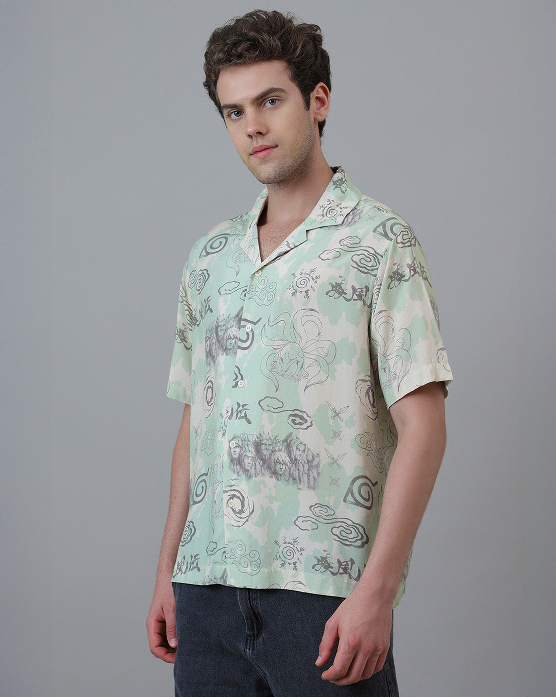 Naruto Printed Relaxed Fit Shirt For Men