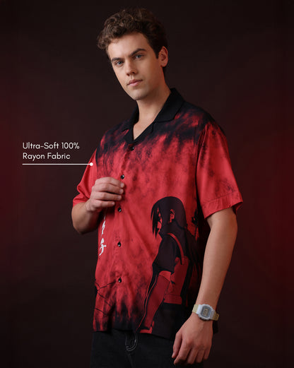 Naruto Itachi Uchiha Regular Fit Casual Shirt