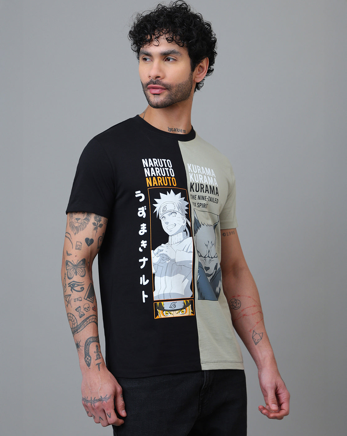 Naruto Printed Regular Fit Tshirt For Men