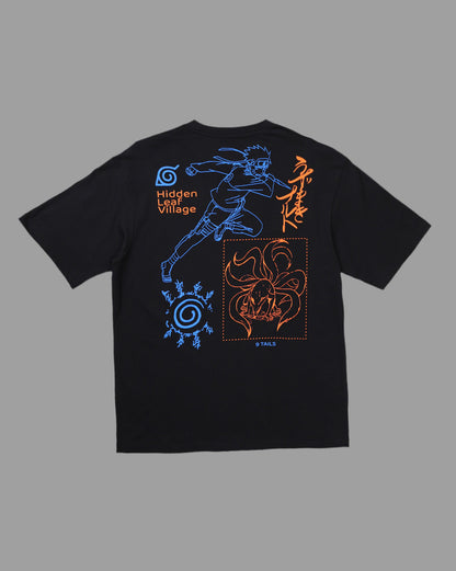 Naruto Embroidered Oversized Tshirt  Men