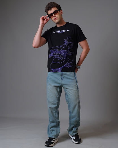 Naruto Sasuke Uchiha  Relaxed Fit Tshirt  Men