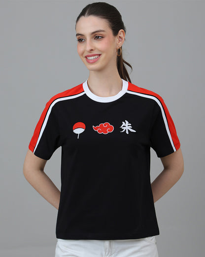 Naruto Embroidered Regular Fit Raglan Tshirt