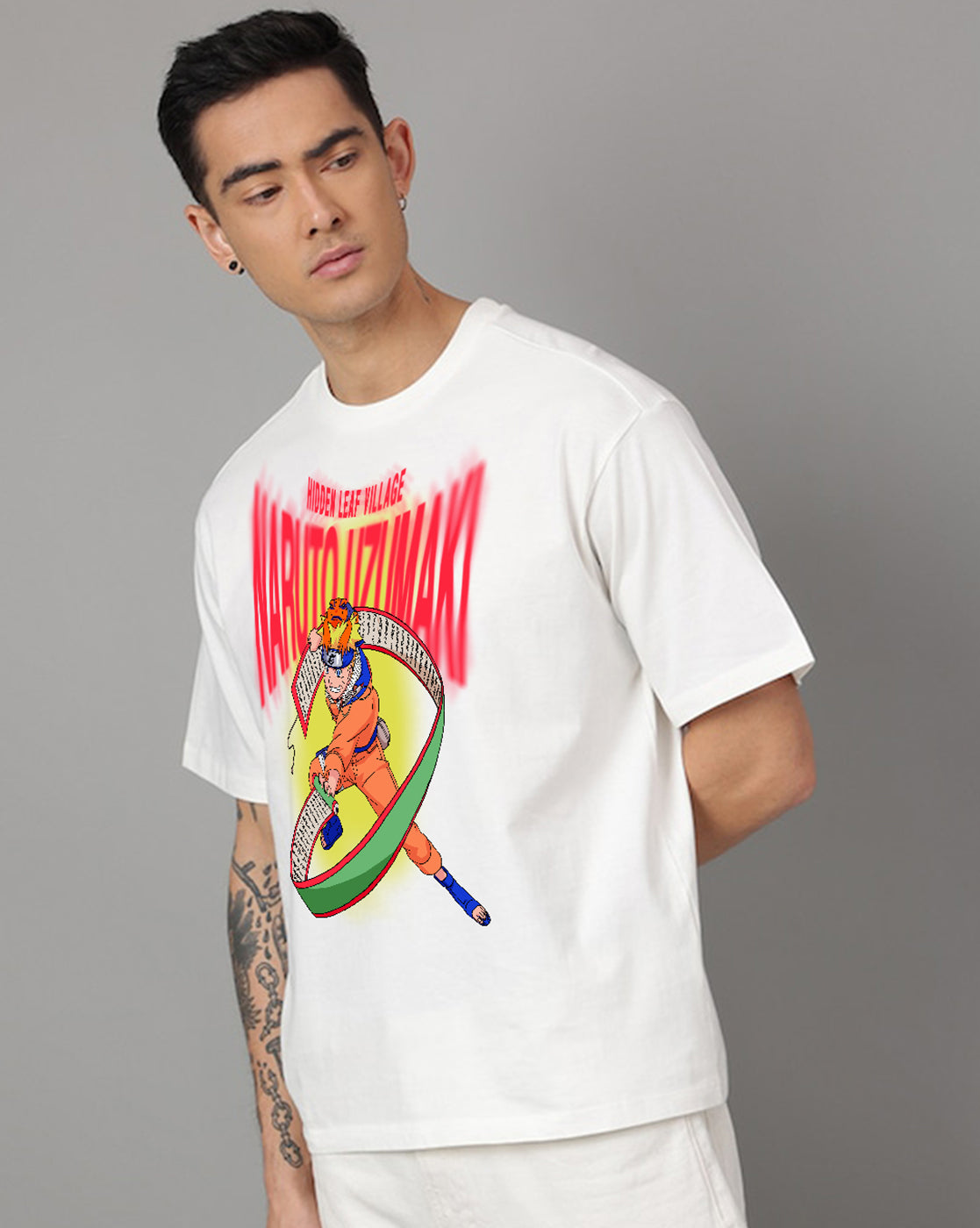 Naruto Hidden Leaf Village Oversized Tshirt Men