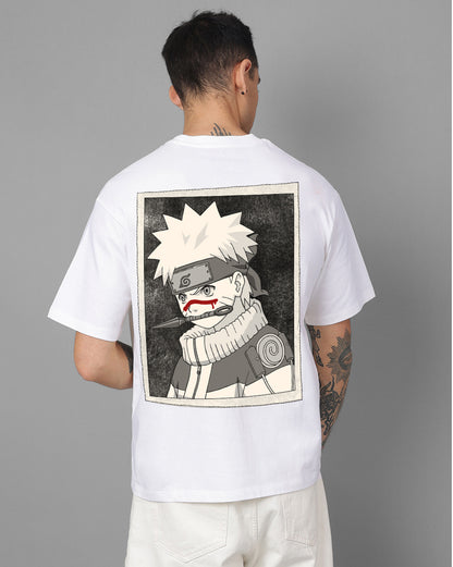 Naruto White Oversized Tshirt Men