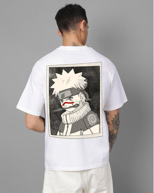 Naruto White Oversized Tshirt Men