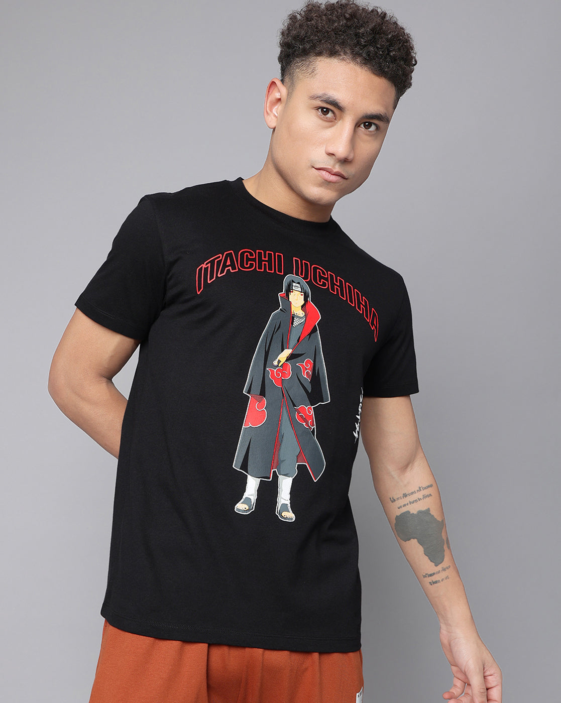 Itachi Uchiha Naruto Black Tshirt Men