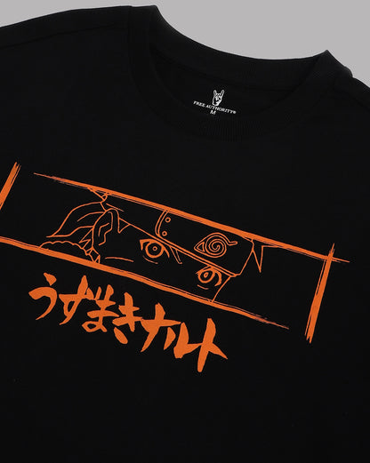 Naruto Black Oversized Tshirt Men