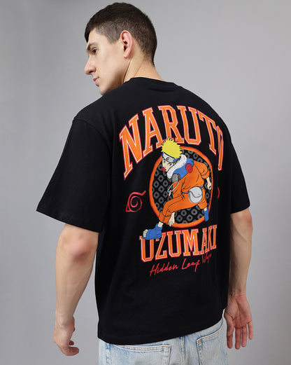 Naruto Black Oversized Tshirt Men