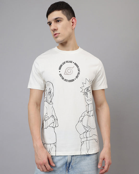 Naruto Off White Regular Fit Tshirt Men