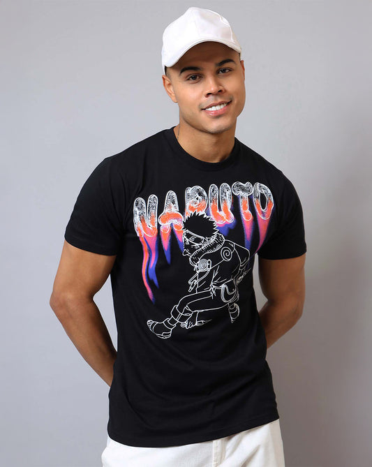 Naruto Printed Regular Fit Tshirt For Men
