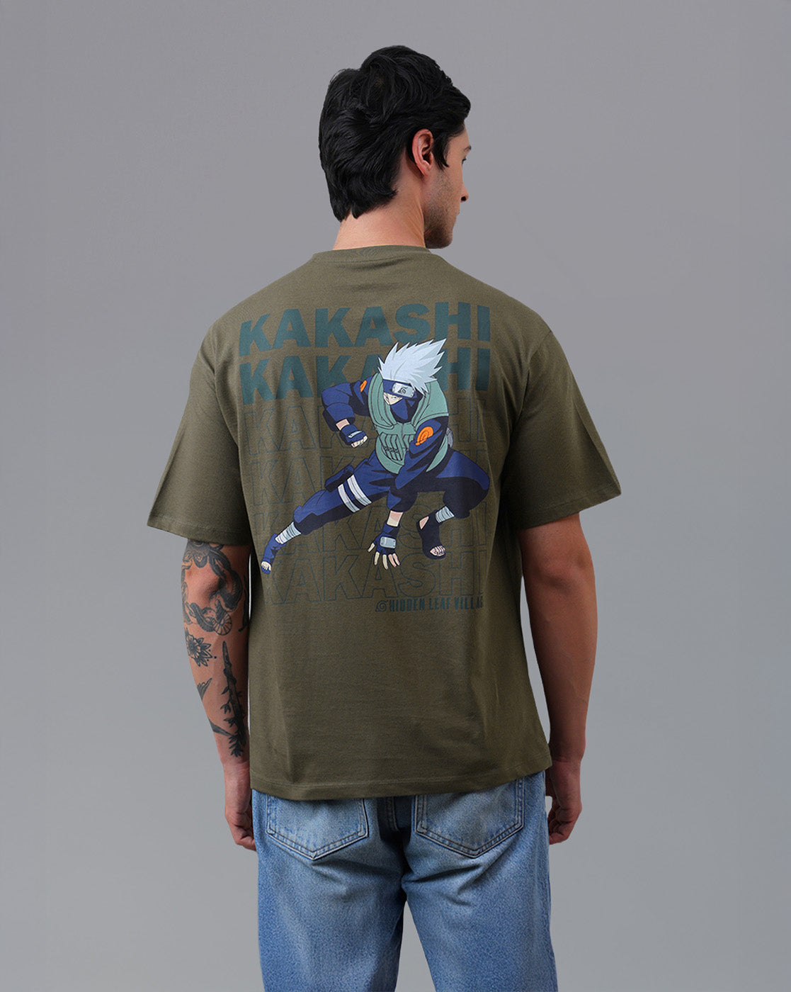 Naruto Printed Oversized Tshirt For Men