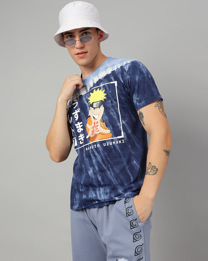 Naruto Uzumaki Tie-Dye Regular Fit Tshirt Men