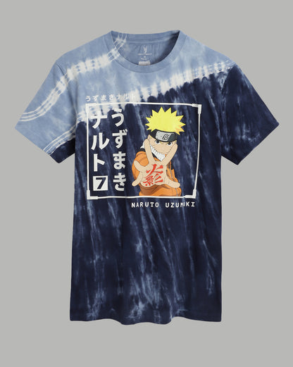 Naruto Uzumaki Tie-Dye Regular Fit Tshirt Men