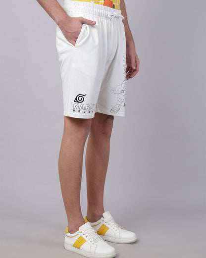 Naruto Printed Regular Fit Shorts For Men