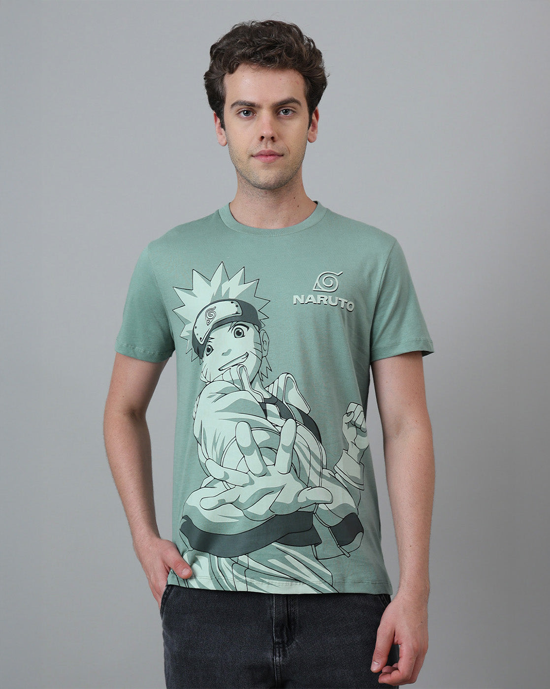 Naruto Printed Regular Fit Tshirt For Men