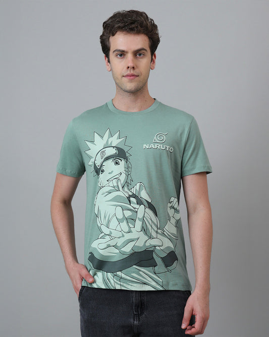Naruto Printed Regular Fit Tshirt For Men