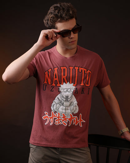 Naruto Uzumaki  Relaxed Fit Crinkle Cotton Tshirt  Men